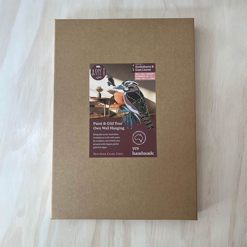 Kookaburra Paint by Numbers & Gold Gilding DIY Kit