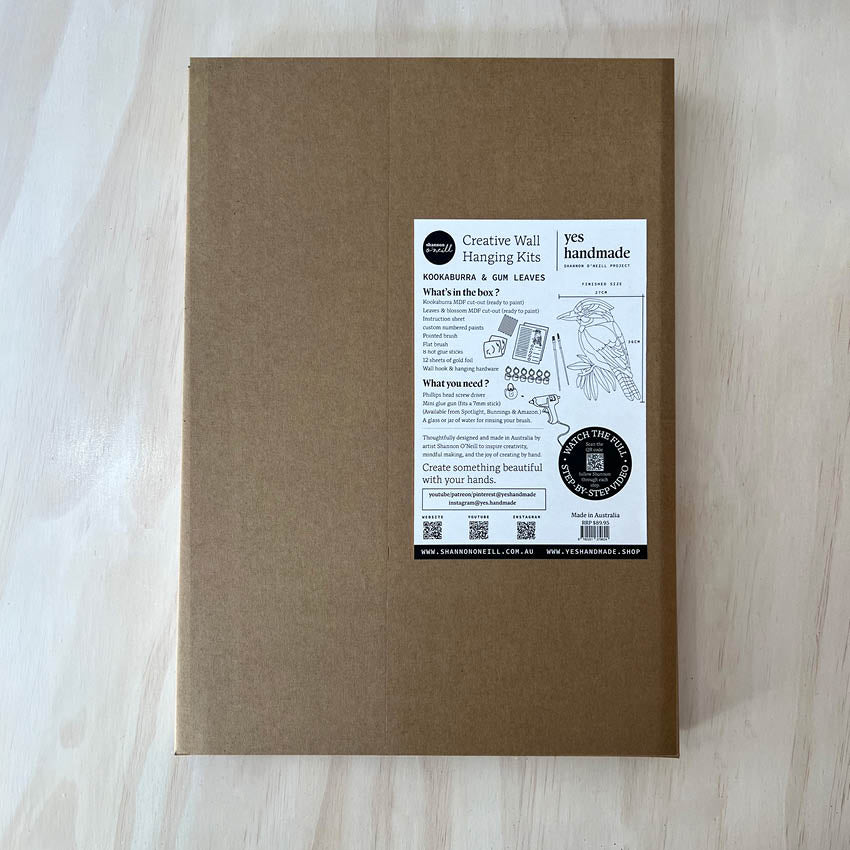 Kookaburra Paint by Numbers & Gold Gilding DIY Kit