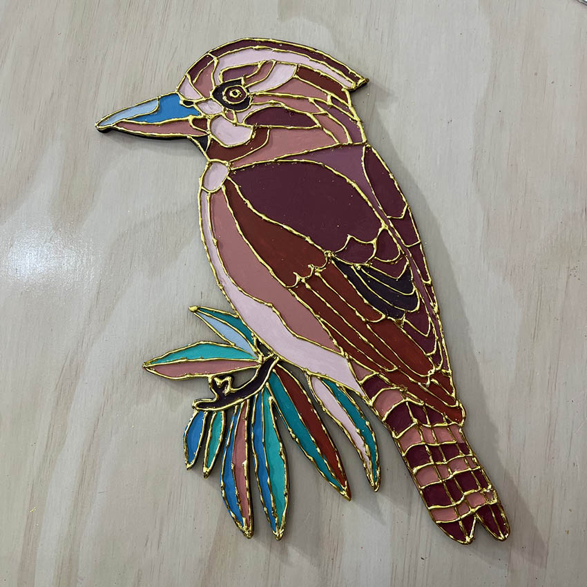Kookaburra Paint by Numbers & Gold Gilding DIY Kit